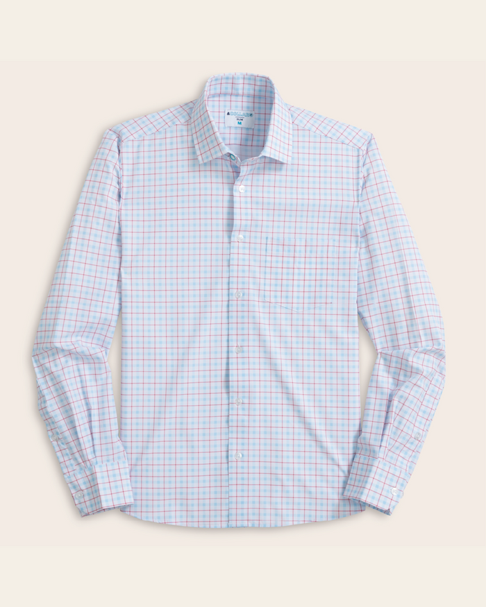 White with Red and Blue Windowpane shirt