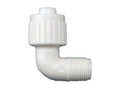 White Flair-It 1/2" x 3/8" MPT Male Elbow RV Plumbing Fitting - Front View | United RV Parts