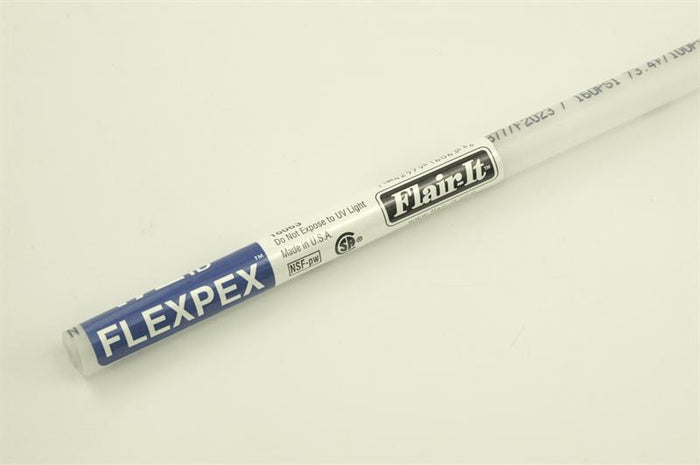 White Flair-It FlexPex 1/2" PEX Tubing #16051 - Side Profile with Label | United RV Parts