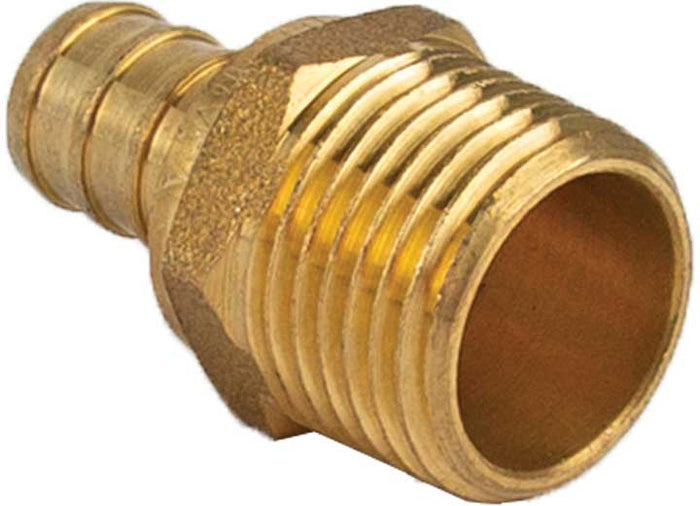 Brass Flair-It 51122 PEX 1/2" Barb x 1/2" MPT Adapter - Thread & Barb Detail | United RV Parts