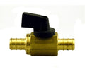Brass Flair-It 51201 1/2" PEX Shut-Off Ball Valve with Black Handle - Side View | United RV Parts