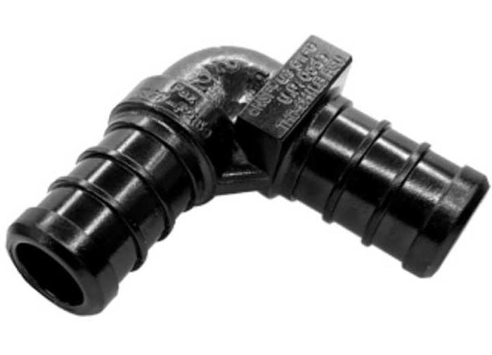 Black Flair-It PEXLOCK 1/2" 90-Degree PEX Elbow Fitting - Close-Up Side Detail | United RV Parts