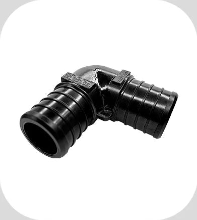 Black Flair-It PEXLOCK 1/2" 90° PEX Elbow Fitting - Angled Side View | United RV Parts