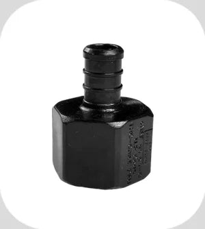 Black Plastic Flair-It PEXLOCK 30841 1/2" Barb Female Adapter - Front View | United RV Parts