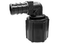 Black Plastic Flair-It PEXLOCK 1/2" PEX Female Swivel Elbow Fitting 30816 - Side View | United RV Parts