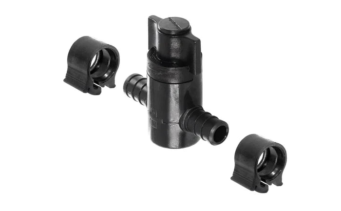 Black Flair-It PEXLOCK 30879 Stop Valve with PEX Clamp Rings - Exploded Parts View | United RV Parts