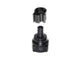 Black Plastic Flair-It PEXLOCK 1/2" PEX Swivel Coupling 30873 - Top-Down Angle View | United RV Parts