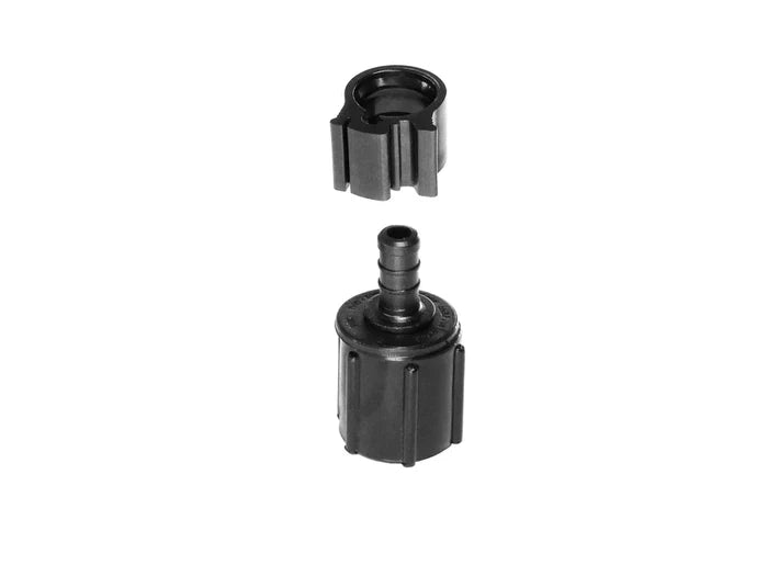 Black Plastic Flair-It PEXLOCK 1/2" Swivel End Nut Coupling 30873 - Disassembled Front View | United RV Parts