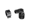 Black Flair-It PEXLOCK 30803 1/2" MPT x Barb 90° Elbow with Locking Clip - Side View | United RV Parts