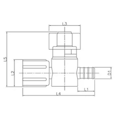 Flair-It PEXLOCK 1/2" Manifold Valve Technical Dimensions Diagram | United RV Parts