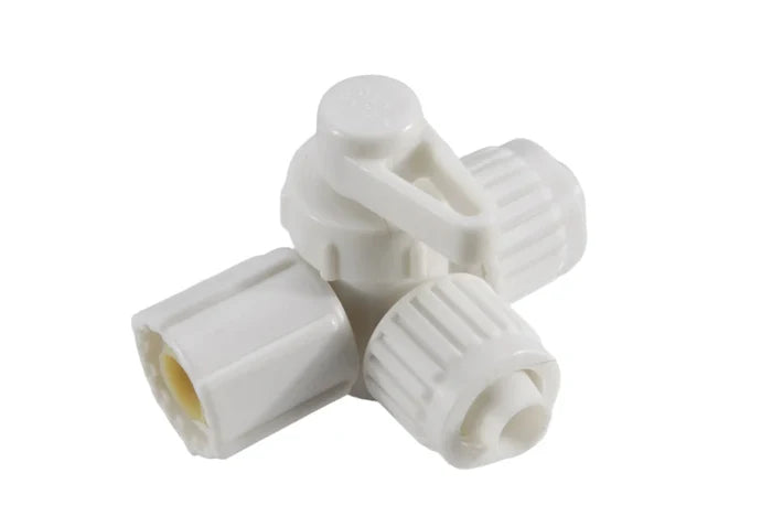 Flair-It 1/2 PEX Water Heater By-Pass Fitting 16913 - 3/4 Angle View | United RV Parts