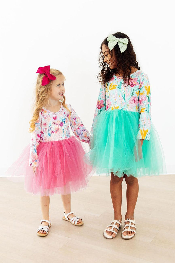 Flower Power L/S Tutu Dress-Mila & Rose ®