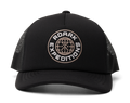 Stylish black Roark trucker hat perfect for outdoor adventures and travels