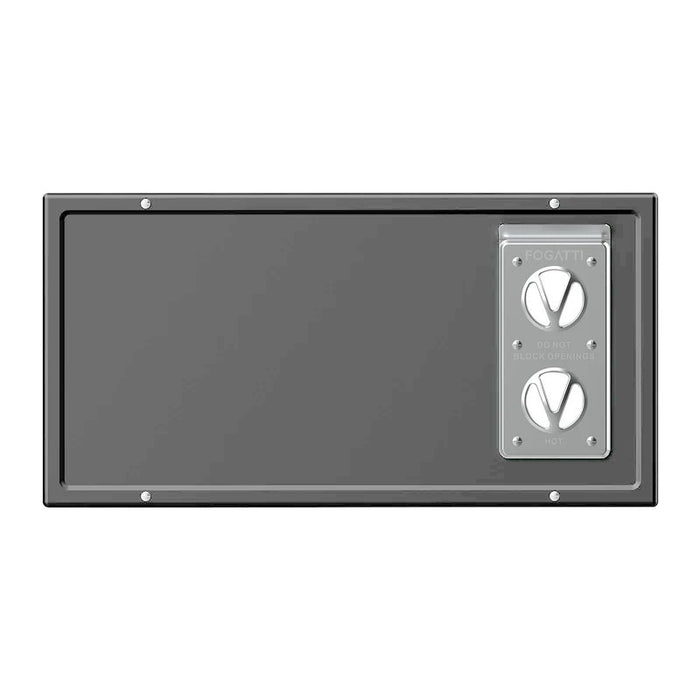 Grey Fogatti RV Furnace Door Panel RFGD-1121 - Front View, Fits RF035A0N | United RV Parts