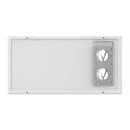 White Fogatti RV Furnace Door Panel RFWD-1121 - Front View with Dual Vent Cover | United RV Parts
