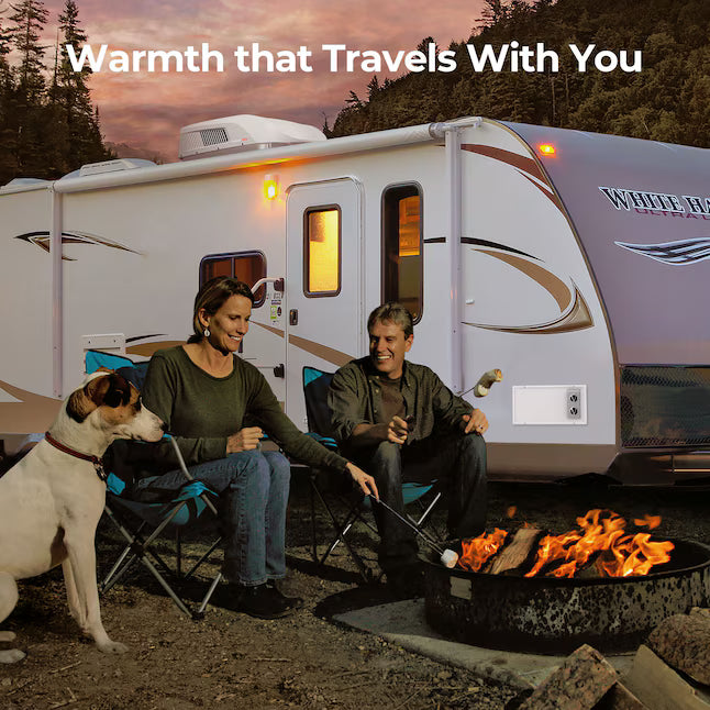 Fogatti RV Furnace Door Panel RFWD-1121 on RV at Campsite - Lifestyle View | United RV Parts
