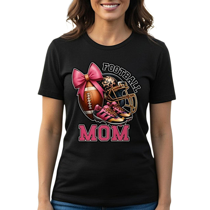Football Mom Graphic T-Shirt 100% Cotton Premium Sports Fan Top