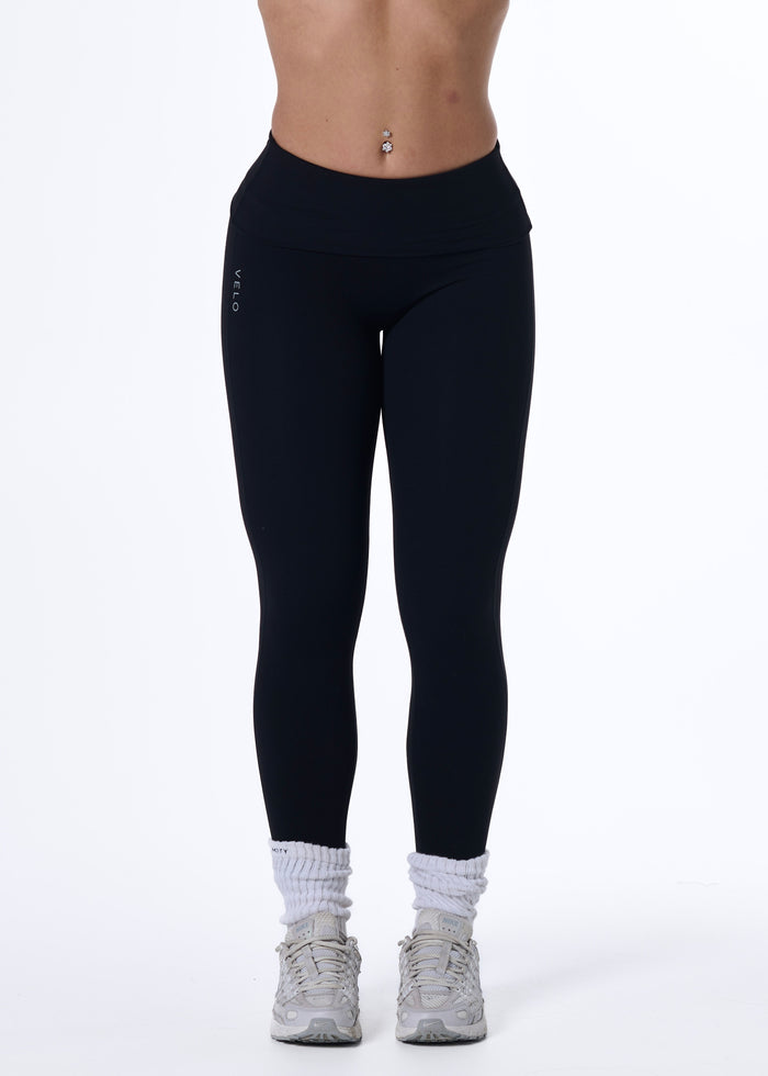 FORM FOLD OVER LEGGINGS - BLACK