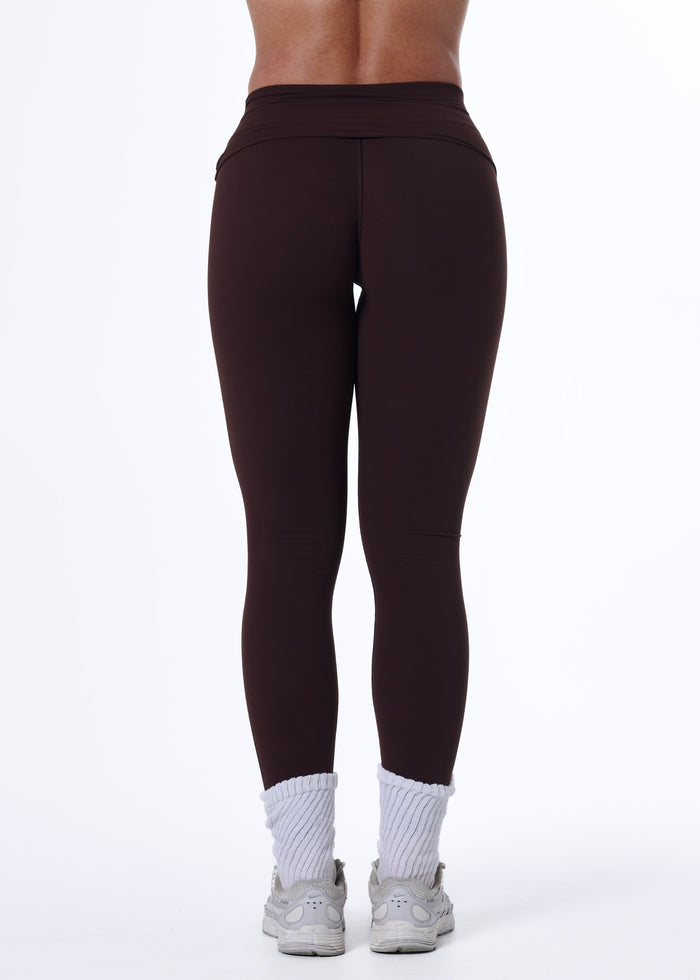 FORM FOLD OVER LEGGINGS - ESPRESSO
