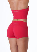 FORM FOLD OVER SHORTS - CHERRY