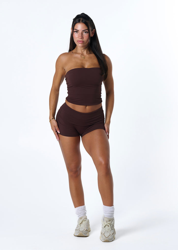 FORM FOLD OVER SHORTS - ESPRESSO