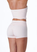 FORM FOLD OVER SHORTS - STRAWBERRY MILK