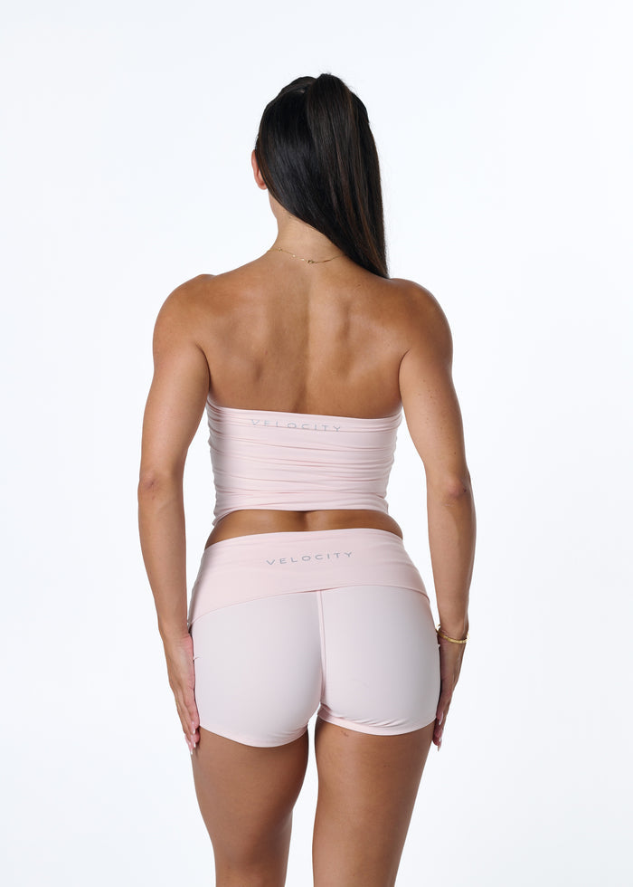 FORM FOLD OVER SHORTS - STRAWBERRY MILK