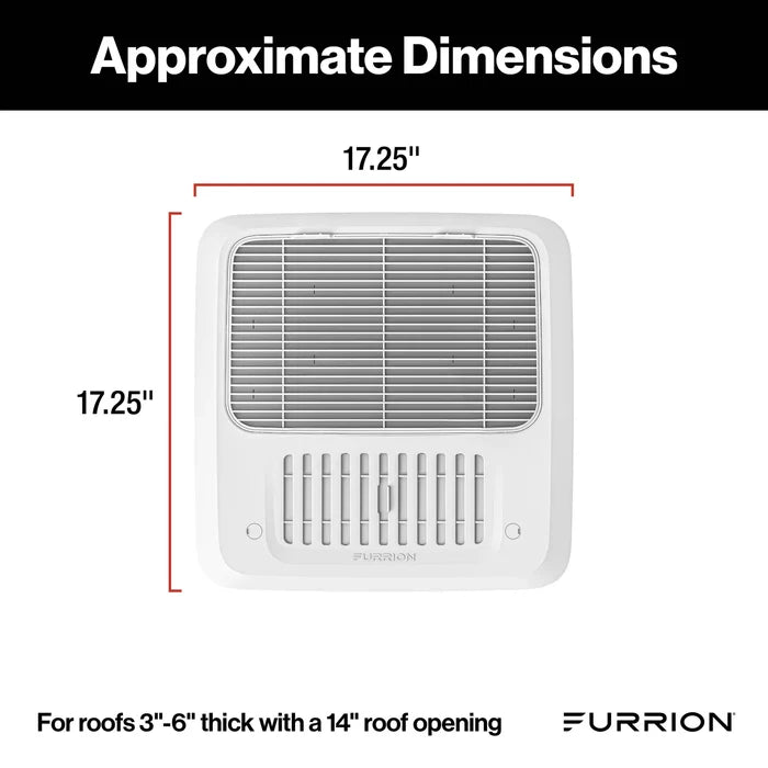 Furrion Chill Air Distribution Box Dimensions 17.25 Inch - Measurement Diagram | United RV Parts