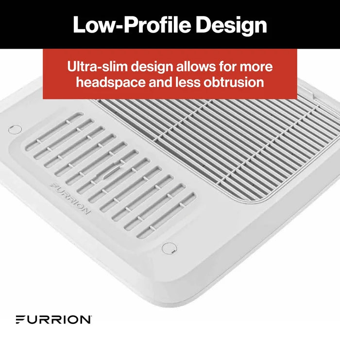 White Furrion Chill Air Distribution Box Low Profile Design - Corner Detail View | United RV Parts