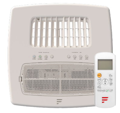 White Furrion Chill Cube Ducted Air Distribution Box with Remote Control - Front View | United RV Parts