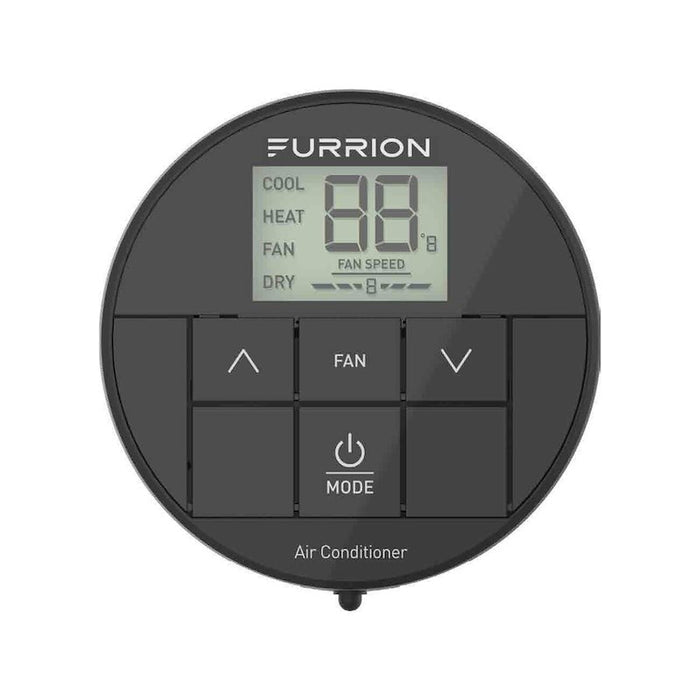 Black Furrion Chill HE AC Thermostat - Front View Digital Display | United RV Parts