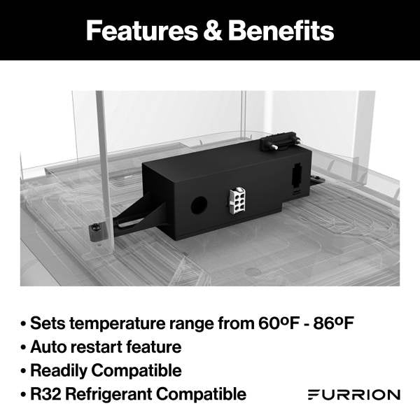 Black Furrion Single Zone Controller Features Benefits - Installation View | United RV Parts