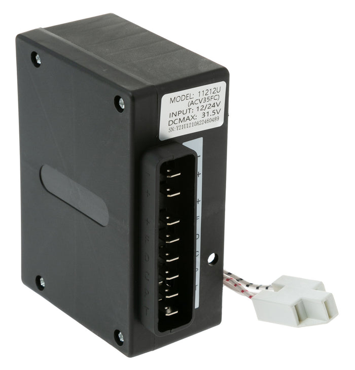 Black GE Refrigerator Control Board WR87X32735 - Angle View with Connector | United RV Parts