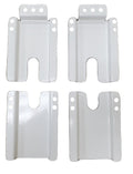 Silver Metal GE RV Washer Foot Brackets Set - Top View | United RV Parts
