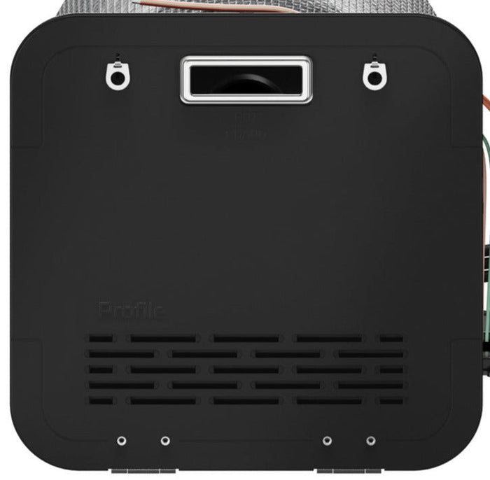 Black GE Profile PM6BRS RV Water Heater Exterior Access Door - Front View | United RV Parts