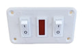 White GE Profile PMCSRS Water Heater On/Off Wall Switch with LP and Electric controls - Front View | United RV Parts