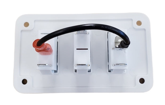 GE Profile PMCSRS Water Heater Wall Switch wiring terminals and back panel detail - Rear View | United RV Parts