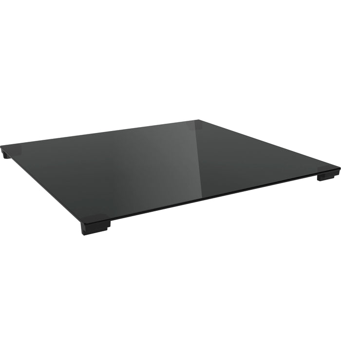 Black Glass GE Profile 24" RV Cooktop Cover JXCVR24T - Angled View | United RV Parts