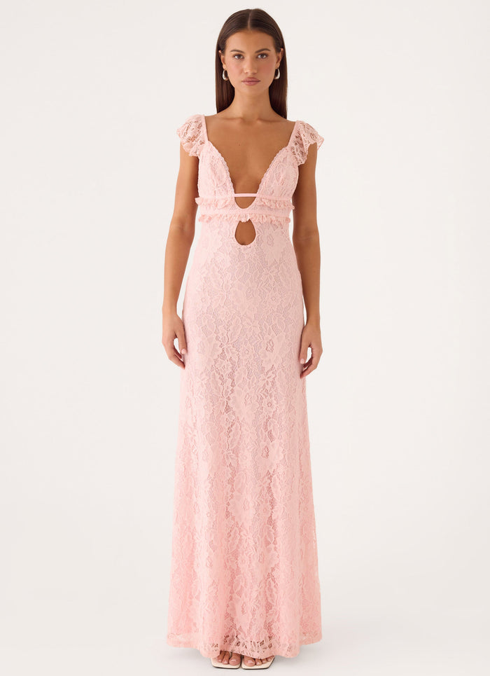 Giulia Lace Maxi Dress - Pink