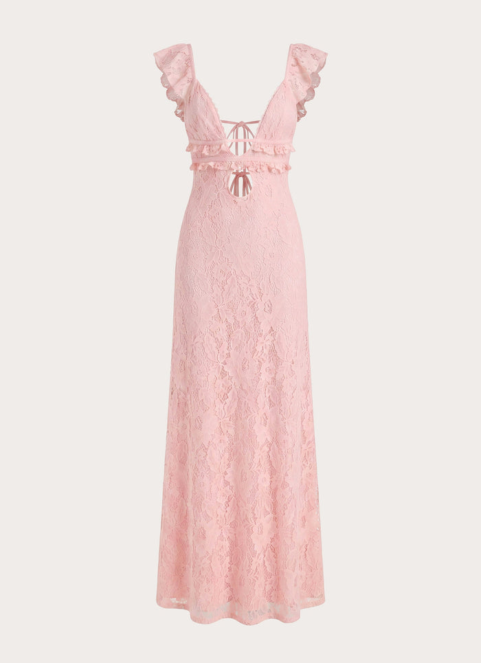Giulia Lace Maxi Dress - Pink