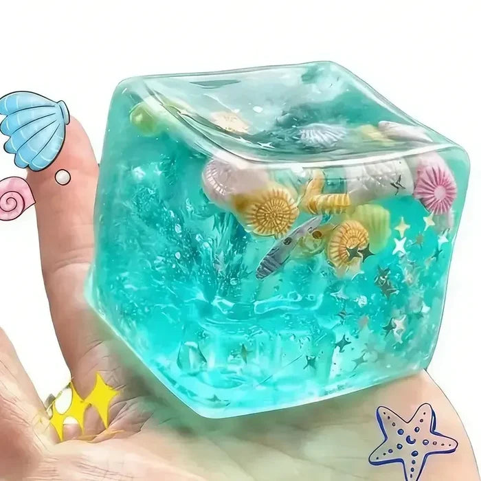 Glitter Fill Dumpling Squishy Toy Set