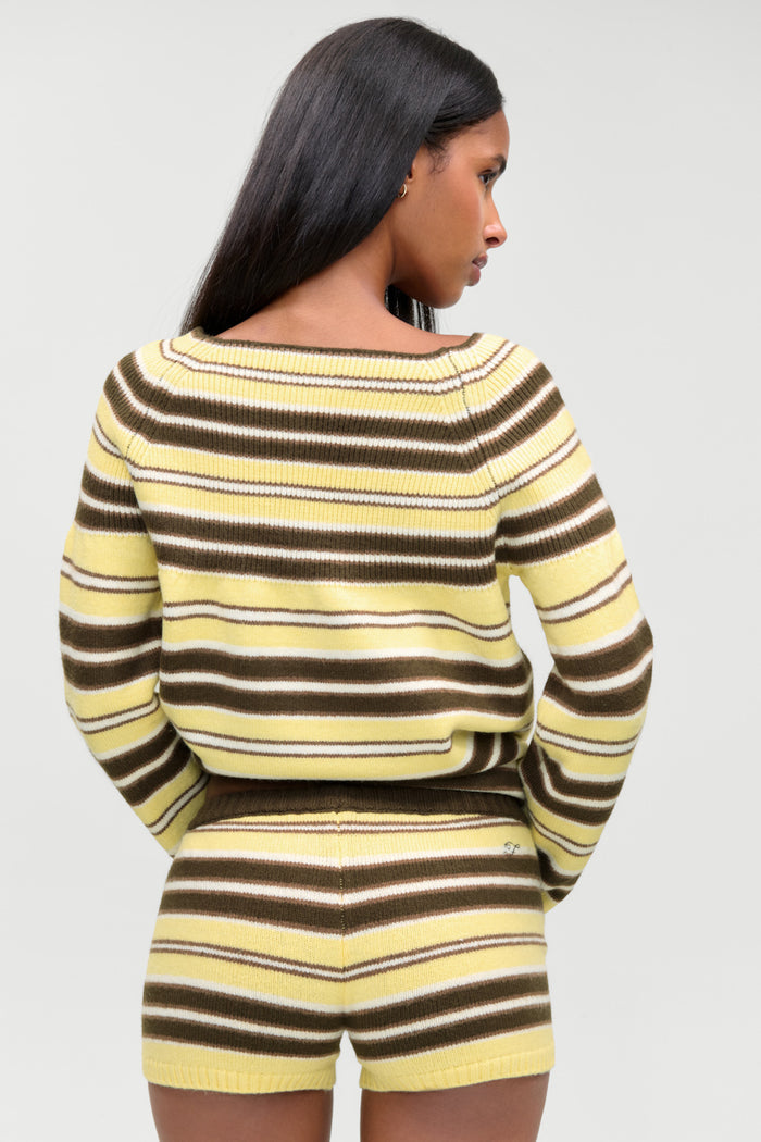 Graham Brushed Knit Mini Short - Toasted Oat