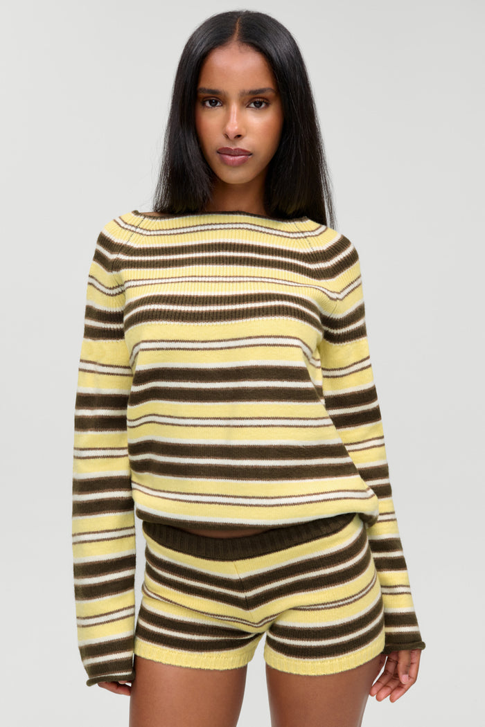Beau Oversized Brushed Knit Sweater - Toasted Oat