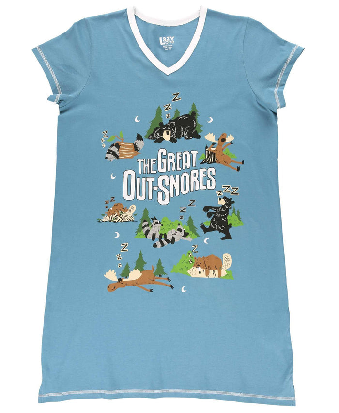 Great Out-Snores V-Neck Nightshirt: L/XL
