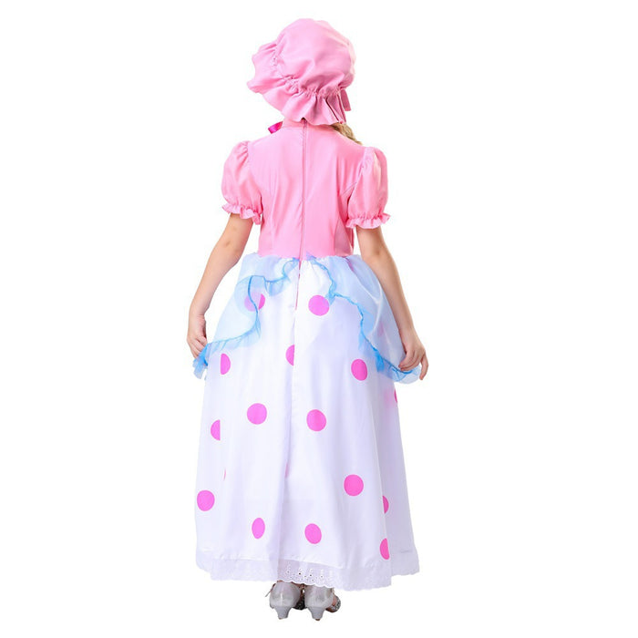 Halloween New Toy Story Cos Shepherdess Pink Long Dress Shepherdess Cos Performance Costume