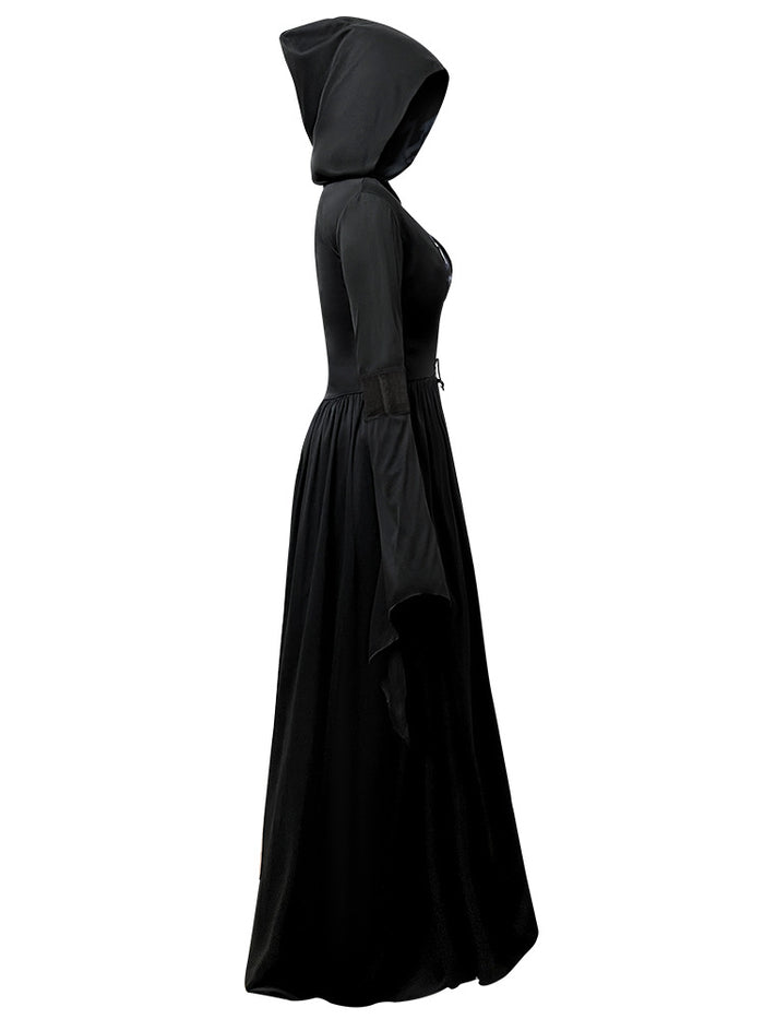 Halloween Witch Dress Hooded