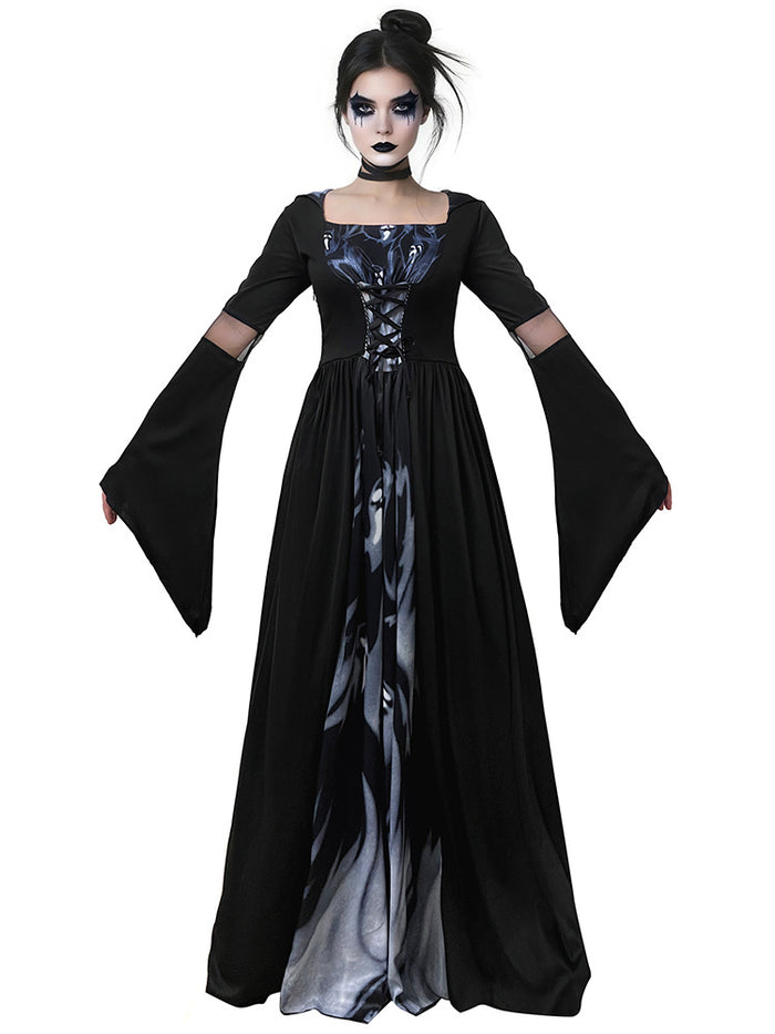 Halloween Witch Dress Hooded