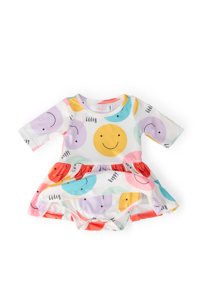 Happy Days 3/4 Sleeve Twirl Bodysuit-Mila & Rose ®
