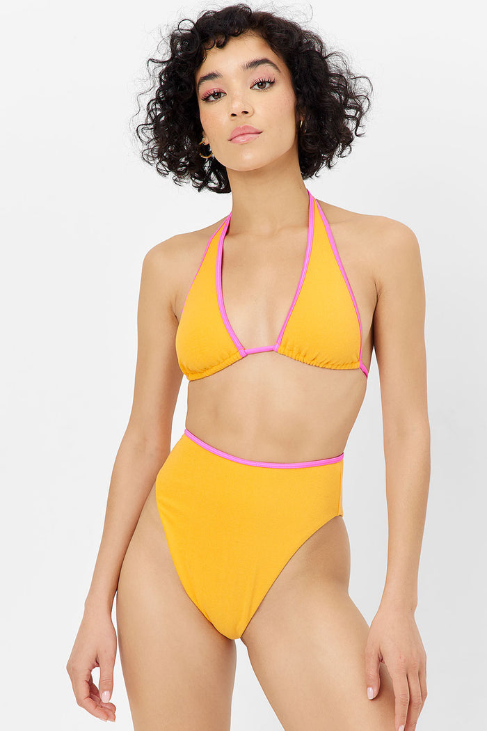 Harlow Terry Halter Bikini Top Sundown