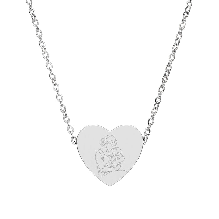 Heart Necklace (Engraving)